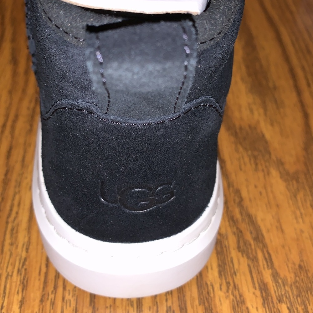 UGG Black Ankle Boots with White Sole - Picture 6 of 16